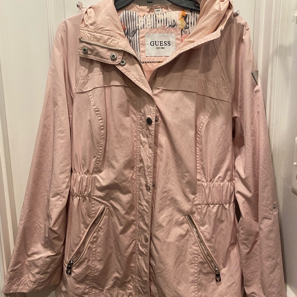 Guess Pink Short Trench Coat